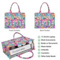 thumbnail image 2 of Large Capacity Tote Bag,Pioneer Flower Floral Print Pattern Handbag Fashion Luxury Tote Bag,15.7"x13"x 5.1" Inches,Laptop Compatible, 2 of 6