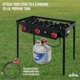 thumbnail image 5 of Hike Crew 3-Burner Gas Camping Stove, Portable with Auto Ignition, 5 of 7