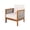 Deep Seating + Teak + Beige + Weather Resistant Frame + Water Resistant Cushion + Modern + Fiber Foam and Polyester Fiber Pad + Acacia Wood + Rope, variant on 2 Piece Wood Patio Furniture Set with Unique Tub Design Loveseat and Woven Rope Table, Teak Finish & Beige Cushion, Deep Seating for Garden Patio Backyard Balcony