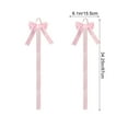thumbnail image 3 of Pink Flocked Velvet Bow Garland Set, 2 Wrinkle Free Photo Clip Ribbon for Valentine’s Day Window Wall Decor, Memory Display Without Pins, Soft Matte Finish, 3 of 9