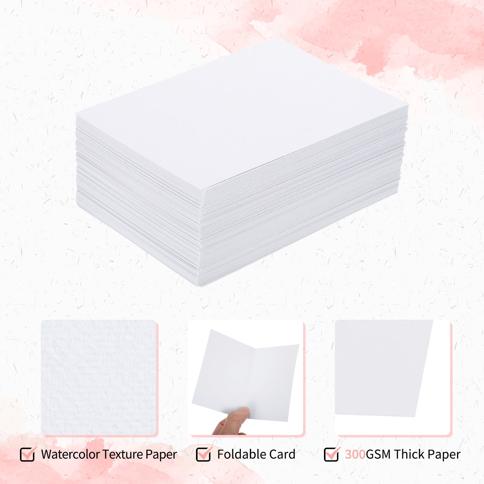 5"x7" Watercolor Paper Bulk, 500 Sheets Water Color Paper Cold Press Paper 92lb/250 GSM Watercolour Paper for Artists Drawing Painting