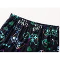 thumbnail image 6 of Beezizac Boys 2-Pack Soft Sleep Shorts Blue Neon Grid & Black Multi-Color Gaming Controller Assorted Pajama Bottoms Sizes 6, 6 of 8