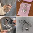 thumbnail image 3 of Bowknot Heart Keychain Women Sweet Charm Pearl Bow Backpack Key Ringsฅ W5A6, 3 of 4