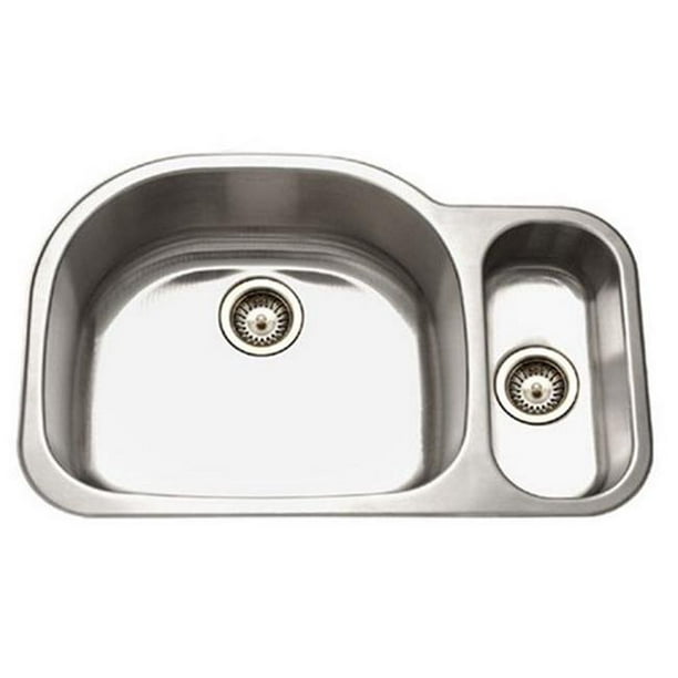 32” Undermount Stainless Steel Double Bowl Kitchen Sink with