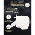 thumbnail image 4 of OCPTY Réservoir de Réfrigérant Bouteille de Réfrigérant Réservoir de Débordement Compatible avec Cadillac Chevrolet GMC Hummer 15066786 15808716 15203949, 4 of 4
