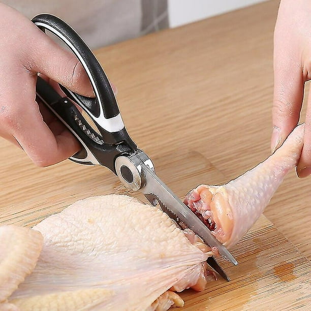 Tijeras de cocina Tijeras de acero inoxidable Tijeras de usos múltiples Herramienta para carne Vegetal Tijeras de barbacoa