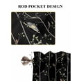 thumbnail image 6 of Sparrow Living Room Curtains 2 Panel, Spring Birds on The Branches Vintage Country Black Cafe Window Treatment, Extra Long Farmhouse Bedroom Bathroom Kitchen Curtains Drapes 104"x72", 6 of 6