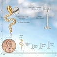 thumbnail image 5 of Limerencia Titanium Earrings with Snake Flat Back Internal Threading, Unisex (1 Piece), 5 of 7
