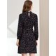 thumbnail image 5 of Vestido Floral Allegra K Manga Larga Azul oscuro L para Mujer, 5 of 6