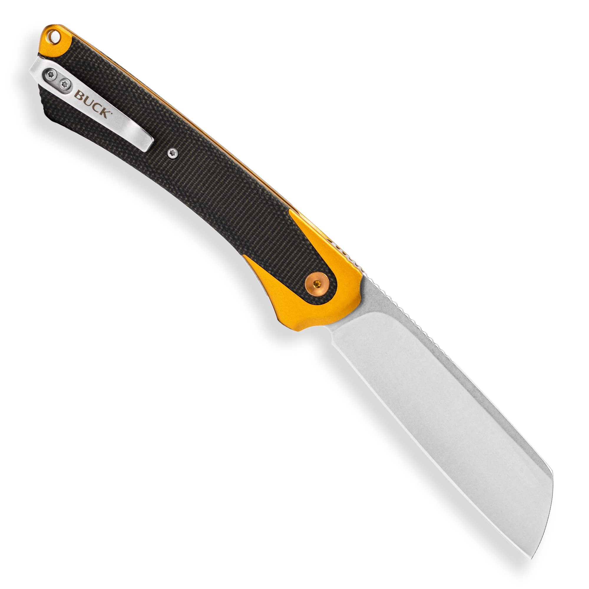 Buck Knives 263 Highline XL Folding Pocket Knife, 3.81" D2 Steel Blade, Micarta Handle with Pocket Clip