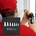 thumbnail image 1 of Buse de Calfeutrage Résistante à la Rouille, Embout de Calfeutrage en Acier Inoxydable Argenté, pour Finition de Calfeutrage Remplissage Travaux de Calfeutrage, 1 of 8