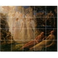 thumbnail image 1 of Ceramic Tile Mural-Louis Janmot Angels Tile Mural Modern House Renovation. 40" w x 32" h using (20) 8 x 8 ceramic tiles, 1 of 3
