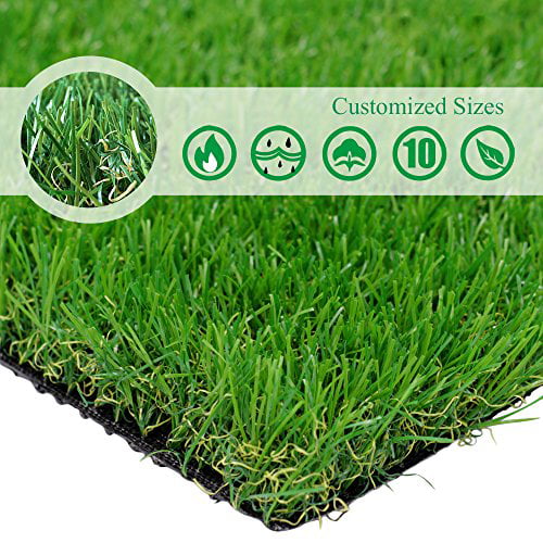 - Indoor Outdoor Garden Lawn Landscape Balcony Synthetic Turf Mat 30 Square FT Customized Sizes Realistic Artificial Grass Turf 3FTX10FT Thick Fake Grass Pet Pad