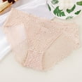thumbnail image 5 of Bigersell Womens Thong Underwear Clearance Lace Panties Cheeky Panty Style P-1454 Nylon Brief Panties Thong Bikini Briefs Mid Waist Women Cheeky Panties Beige XL, 5 of 5