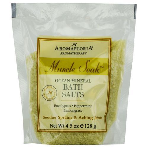 Muscle Soak Ocean Mineral Bath Salt Packet 4.5 Oz Eucalyptus, Peppermint, And Lemongrass By