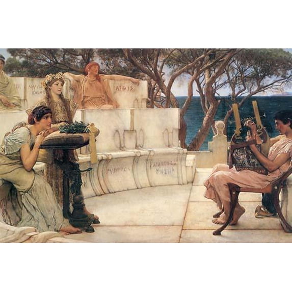 Sappho & Alcaeus-Fine art canvas print (20" x 30")