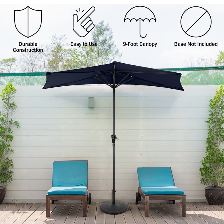 gray offset patio umbrella Patiowell 10ft Cantilever with Rotation & Tilt, Light Position Tilt Adjustment 327240 Ovios - 15ft Large Color:BLSG