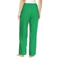 thumbnail image 3 of Haiem Forestgreen Women's Pajama Pants Ultra Lightweight Pjs Bottoms Sleepwear Bottom Pants With Pocket Drawstring-Large, 3 of 9