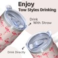 thumbnail image 4 of Flamingo Lover Tumbler with Handle 20OZ Durable Travel Cup Great Gifts for Women Ideal for Birthday Christmas Events Office Work Home Use, 4 of 6