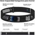 thumbnail image 3 of Cangurera para Correr con Botella de Agua 330ml - 2 Tallas Ajustables Cangurera Deportiva, Impermeable Riñonera para Correr, Gimnasio, Senderismo (M/L（Cintura 80-110cm）, Negro), 3 of 6