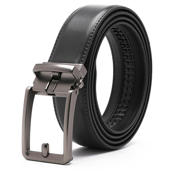 Men's Leather Belts Ratchet Automatic Belt Adjustable 46"