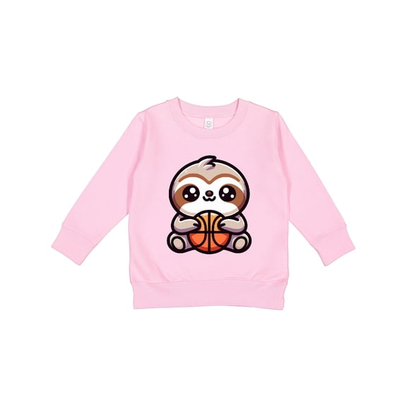 Inktastic Basketball Sloth Toddler Sweatshirt