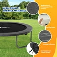 thumbnail image 6 of Trampoline Pad Replacement, 14 FT Trampoline Replacement Safety Pad, 14FT Trampoline Spring Cover Waterproof UV Resistant Tear Resistant Surround Spring Foam Cover, Round Frame No Hole for Pole Black, 6 of 8