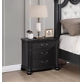 thumbnail image 4 of Celina 3-drawer Nightstand Bedside Table Black, 4 of 5