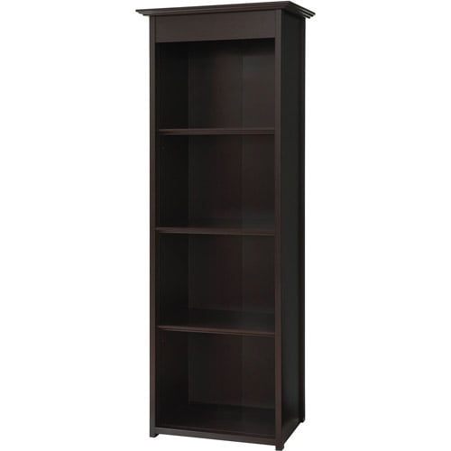 Comfort Products Coublo 3-Shelf Bookcase, Dark Mocha Brown