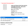 thumbnail image 2 of Intake and Exhaust Valve Stem Seal Kit - Compatible with 1999 - 2010, 2012 - 2014 Volkswagen Beetle 2000 2001 2002 2003 2004 2005 2006 2007 2008 2009 2013, 2 of 2