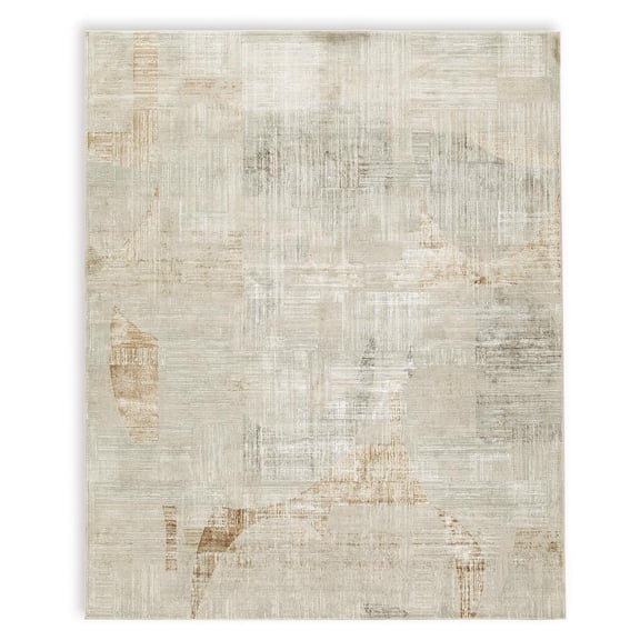 Signature Design by Ashley Truward Large Gray & Caramel Abstract Rug