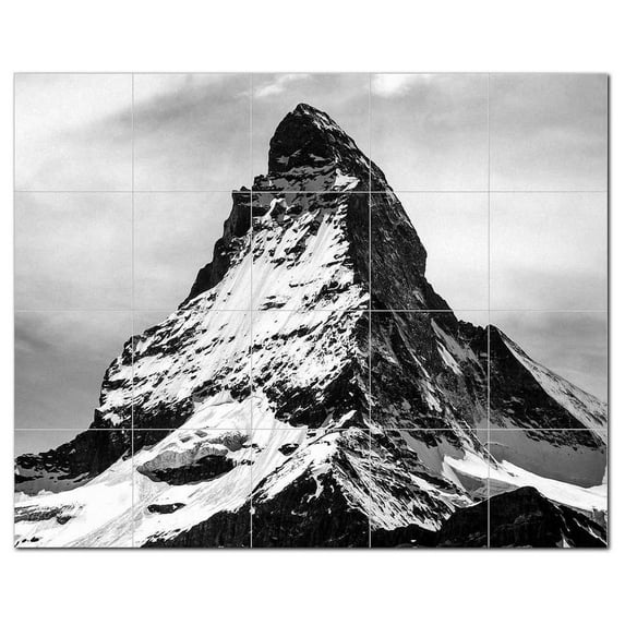 Mountain Ceramic Tile Mural Kitchen Backsplash Bathroom Shower, 401136-XL54