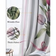 thumbnail image 6 of Pink Tulip Floral Blackout Curtains for Bedroom - 84 Inch Long Light Blocking 2 Panels Set, Spring Flowers Romantic Modern Art Thermal Insulated Living Room Drapes Grommet Window Curtains 52"x84", 6 of 8