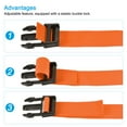 thumbnail image 4 of Uxcell 1x40 inch Utility Strap with Buckle Polyester Belt for Packing Orange, 2 Pack, 4 of 5