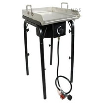 Stainless Steel Griddle 18"x16" Plancha with Heavy Duty Stand,BBQ Outdoors,Grill,Flat Top,Stove,High Pressure Burner,