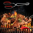 BBQ Scissor Tongs 3 Pack 9 11 13 Inch Long Handle Grilling Tongs Heat ...