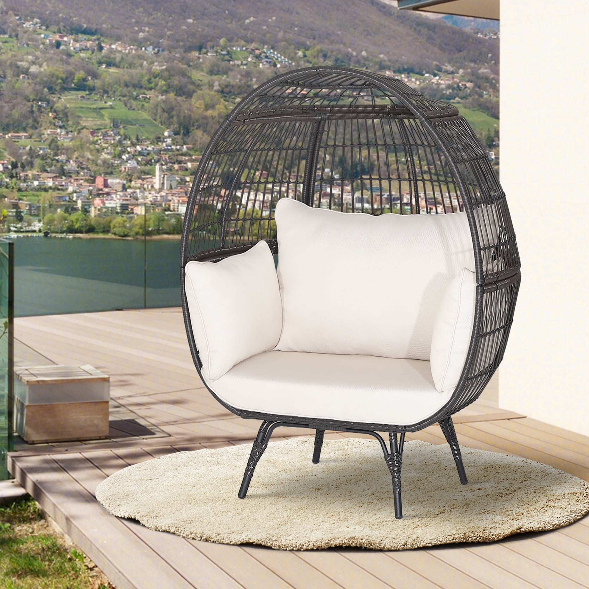 Snuggle egg outlet chair garden