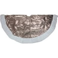 thumbnail image 3 of Northlight 48" Brown and White Paillette Sequins Round Christmas Tree Skirt, 3 of 3