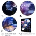 thumbnail image 3 of Designart "violet Black Iridescent Irises I" Floral Floater Framed Canvas Wall Art, 3 of 7