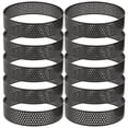 thumbnail image 1 of 10 aros para tartaletas: Molde redondo perforado de acero inoxidable de 8 cm (3,14 pulgadas) para hornear pasteles y mousses, ideales para fiestas y celebraciones., 1 of 8