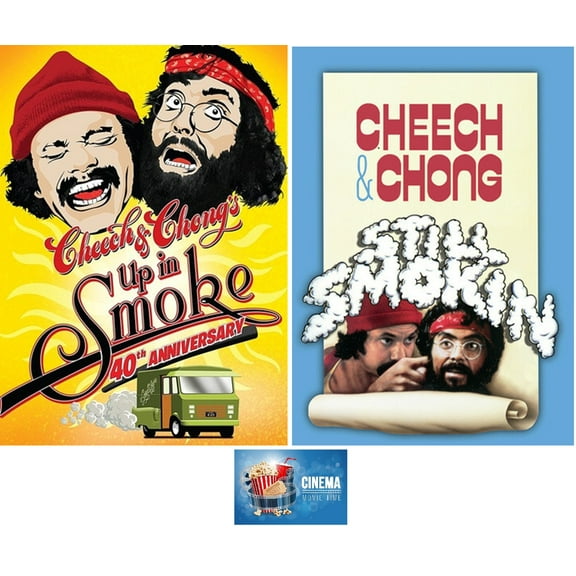 Cheech & Chong Double Feature UP IN SMOKE & Still Smokin 2 DVD Set Includes Cinema Movie Time Art Card