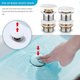 thumbnail image 3 of Basin Drain Without Overflow, Pop-up Drain for Basin Basin Drain with Ceramic Lid White Drain Plug Brass Basin Plug, 3 of 5
