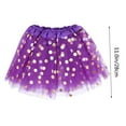 thumbnail image 2 of TAILTOSS 1Pack Purple Layered Puffed Tutu Skirt Polyester Satin Dance Dress-up for Girls 28In Length, 2 of 8