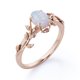 thumbnail image 4 of JeenMata Inspirado en la Naturaleza: Anillo de Compromiso con Engaste de Cuatro Puntas y Ópalo Arcoíris de Forma Ovalada de 1,3 Quilates, Chapado en Oro Rosa de 18 K sobre Plata, 4 of 6