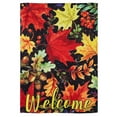 thumbnail image 1 of Evergreen Suede Garden Flag - Colorful Fall Leaves, 1 of 2