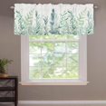 thumbnail image 3 of Spring Summer Eucalyptus Leaves Kithen Curtains Valances for Windows Sage Green Leaf Floral Herbs Window Valance Farmhouse Small Rod Pocket Curtain for Living Room Bathroom Bedroom Decor 54x18 Inch, 3 of 6