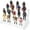 Clear, variant on 3.75" Action Figure Riser Stand Fit with 4 Tiers Display Shelf and Pegs, Black