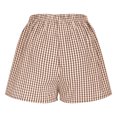 thumbnail image 5 of RYRJJ Boxer Shorts for Women Gingham Pajama Summer Casual Lounge Sleep Plaid Shorts Y2K Beach Bottoms(Yellow,XL), 5 of 6
