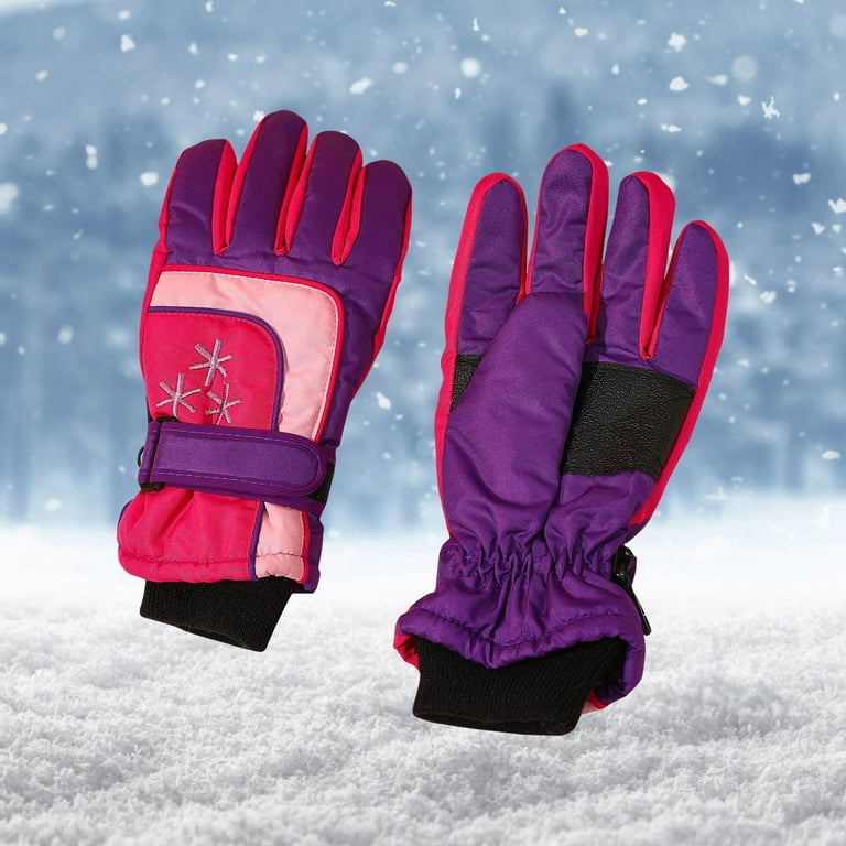 Kids Snow Gloves Winter Cold Weather Ski Gloves Big Boys Girls