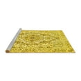 thumbnail image 2 of Ahgly Company Machine Washable Indoor Rectangle Medallion Yellow Traditional Area Rugs, 4' x 6', 2 of 4